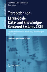 Transactions On Largescale Data And Knowledgecentered Systems Xxiii Selected Papers From Fdse 2014 1st Edition Abdelkader Hameurlain