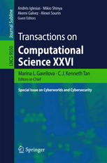 Transactions On Computational Science Xxvi Special Issue On Cyberworlds And Cybersecurity 1st Edition Marina L Gavrilova