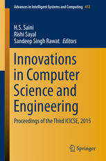 Innovations In Computer Science And Engineering Proceedings Of The Third Icicse 2015 1st Edition H S Saini