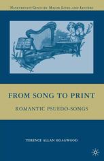 From Song To Print Romantic Pseudosongs Terence Allan Hoagwood Auth