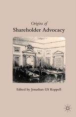 Origins Of Shareholder Advocacy Jonathan G S Koppell Eds