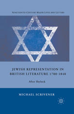 Jewish Representation In British Literature 17801840 After Shylock Michael Scrivener Auth