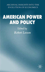 American Power And Policy Robert Leeson Eds