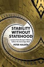 Stability Without Statehood Lessons From Europes History Before The Sovereign State Peter Haldn Auth