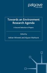 Towards An Environment Research Agenda A Second Selection Of Papers Adrian Winnett