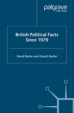 British Political Facts Since 1979 1st Edition David Butler Gareth Butler Auth