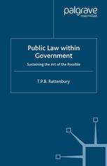Public Law Within Government Sustaining The Art Of The Possible T P B Rattenbury Auth
