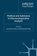 Method And Substance In Macrocomparative Analysis Lane Kenworthy