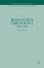 A Romantics Chronology 17801832 Martin Garrett Auth