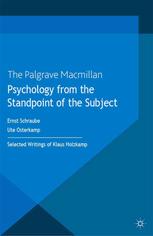 Psychology From The Standpoint Of The Subject Selected Writings Of Klaus Holzkamp Ernst Schraube