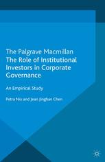The Role Of Institutional Investors In Corporate Governance An Empirical Study Petra Nix