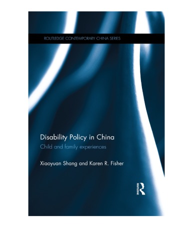 Disability Policy In China Child And Family Experiences Xiaoyuan Shang
