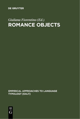 Romance Objects Transitivity In Romance Languages Giuliana Fiorentino Ed