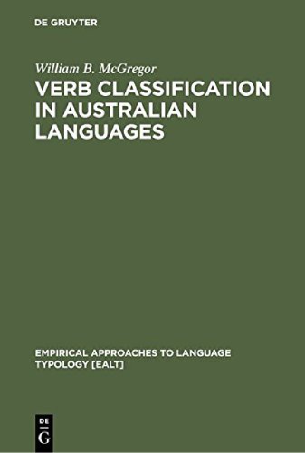 Verb Classification In Australian Languages William Mcgregor