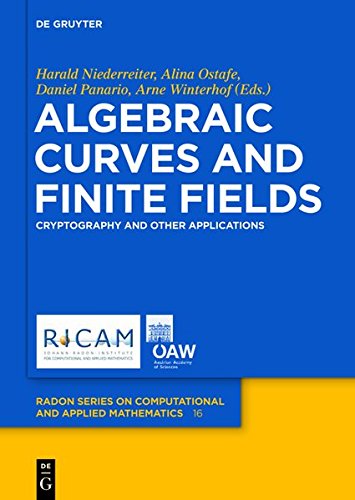 Algebraic Curves And Finite Fields Cryptography And Other Applications Harald Niederreiter