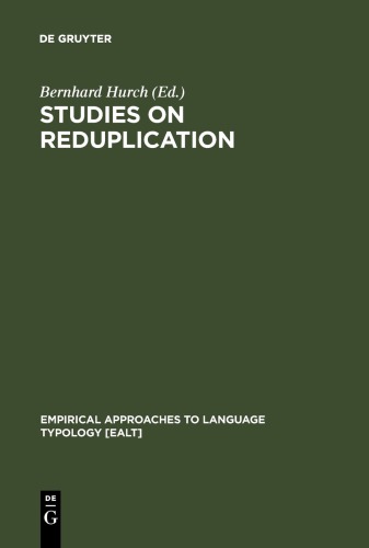 Studies On Reduplication Bernhard Hurch