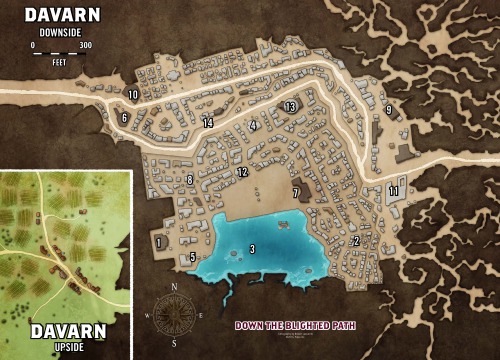Pathfinder Module Down The Blighted Path Poster Maps Robert Lazzaretti