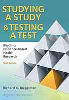 Studying A Study Testing A Test Reading Evidencebased Health Research 5th Ed Riegelman