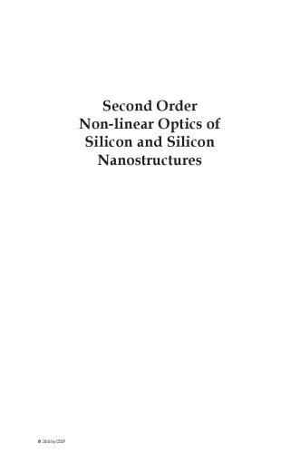 Second Order Nonlinear Optics Of Silicon And Silicon Nanostructures Aktsipetrov