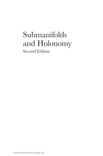 Submanifolds And Holonomy Second Edition Berndt Jürgen Console