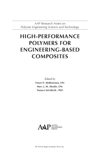 Highperformance Polymers For Engineeringbased Composites Abadie