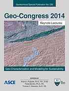 Geocongress 2014 Keynote Lectures Geocharacterization And Modeling For Sustainability Proceedings Of The 2014 Congress February 2326 2014 Atlanta Georgia Bandini