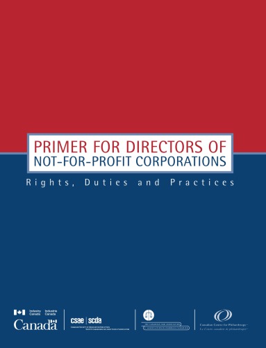 Primer For Directors Of Notforprofit Corporations Amundson