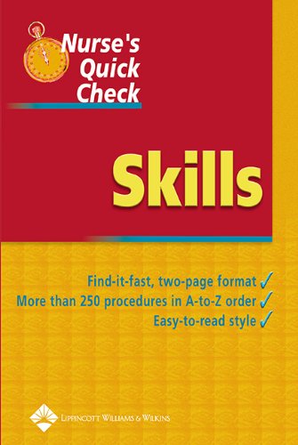 Nurses Quick Check Skills 1st Edition Springhouse