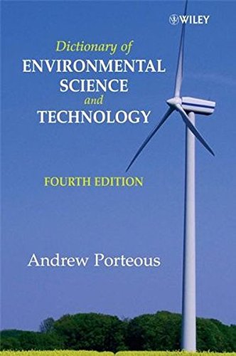 Dictionary Of Environmental Science And Technology 4th Ed Porteous
