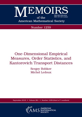 Onedimensional Empirical Measures Order Statistics And Kantorovich Transport Distances Bobkov S
