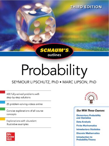 Schaums Outline Of Probability 3e 3rd Seymour Lipschutz Marc Lipson