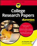 College Research Papers For Dummies 1st Edition Joe Giampalmi