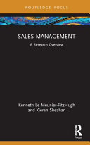 Sales Management A Research Overview Kenneth Le Meunierfitzhugh
