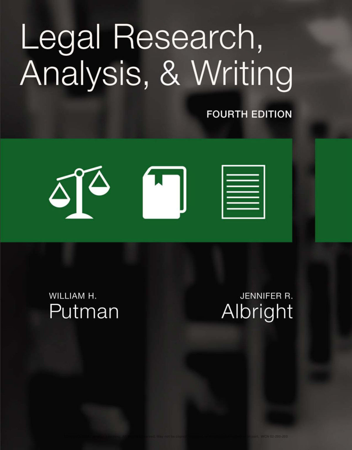 Legal Research Analysis And Writing 4th Ed 4th William H Putman
