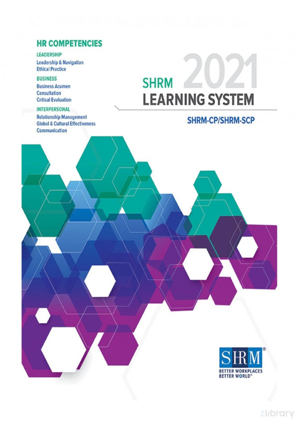 Shrm 2021 Learning System Hr Competencies 1st Edition Shrm
