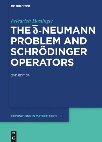 The Dbar Neumann Problem And Schrdinger Operators Friedrich Haslinger