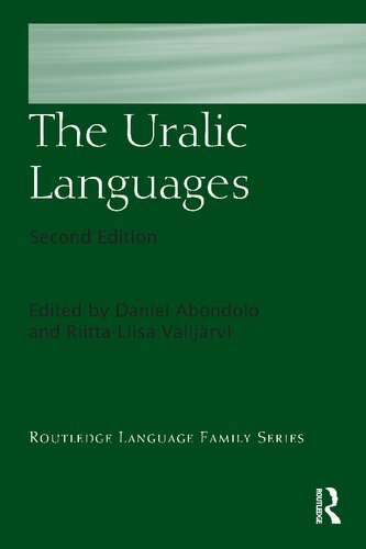The Uralic Languages Daniel Abondolo Riittaliisa Valijrvi