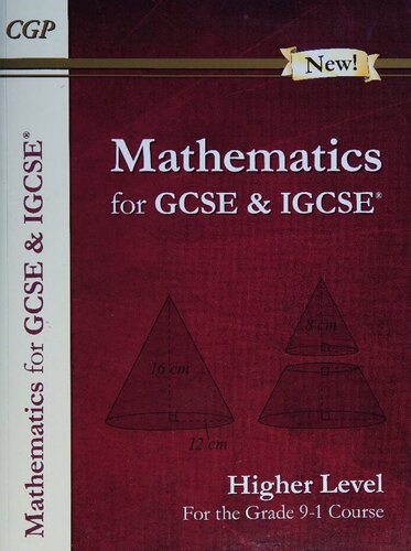 Cgp Maths For Gcse And Igcse Textbook Higher For The Grade 91 Rob Harrison