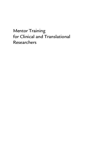 Mentor Training For Clinical And Translational Researchers Christine Pfund