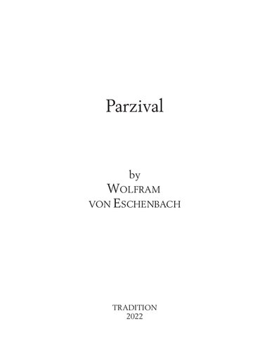 Parzival Wolfram Von Eschenbach