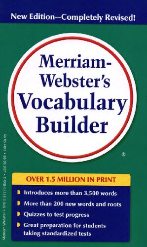 Merriamwebsters Vocabulary Builder Perfect For Prepping For Sat Act Toefl Toeic Merriamwebster Editor