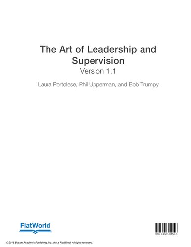The Art Of Leadership And Supervision Version 11 Laura Portolese
