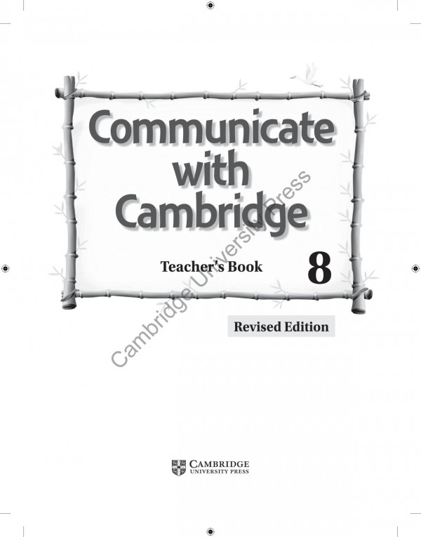 Communicate With Cambridge Class 8 Cbse For India Teachers Manual Revised Edition Sujata Aslam Consulting Editor Cln Prakash