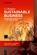 Sustainable Business People Profit And Planet At The Tiger Center C J Meadows