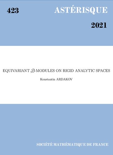 Equivariant Dmodules On Rigid Analytic Spaces Konstantin Ardakov