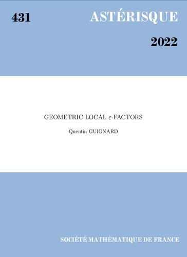 Geometric Local Factors Quentin Guignard
