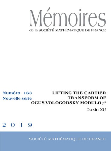 Lifting The Cartier Transform Of Ogusvologodsky Modulo Pn Daxin Xu
