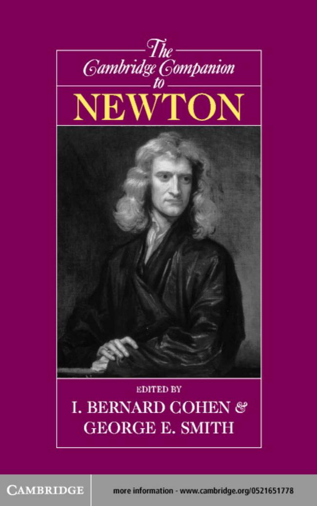 The Cambridge Companion To Newton 2002 Pb Ed 2004 I Bernard Cohen