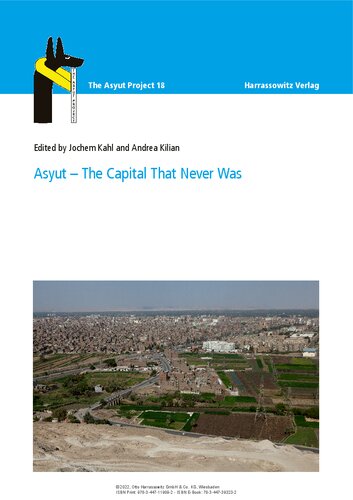 Asyut The Capital That Never Was Jochem Kahl Andrea Kilian Eds