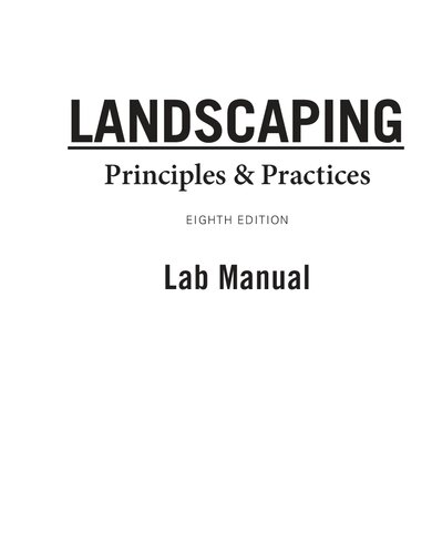 Student Workbook For Ingelssmiths Landscaping Principles And Practices Residential Design Teamira 8th Edition Jack Ingels